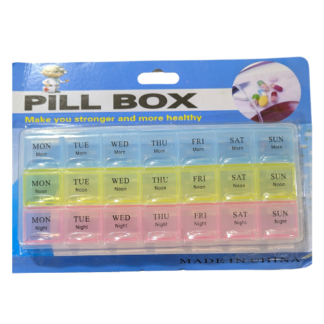 3 Weeks Pill Planner and Organizer - Convenient Medication Management with Seven Compartments