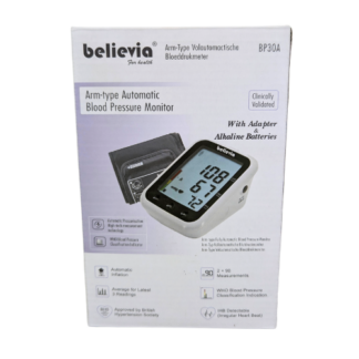 Believia Arm Type BP Monitor 30A - Fully Automatic, Accurate Blood Pressure Measurement