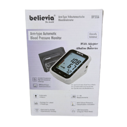 Believia Arm Type BP Monitor 30A - Fully Automatic, Accurate Blood Pressure Measurement